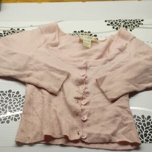 Chic Pink Button-Up Cardigan